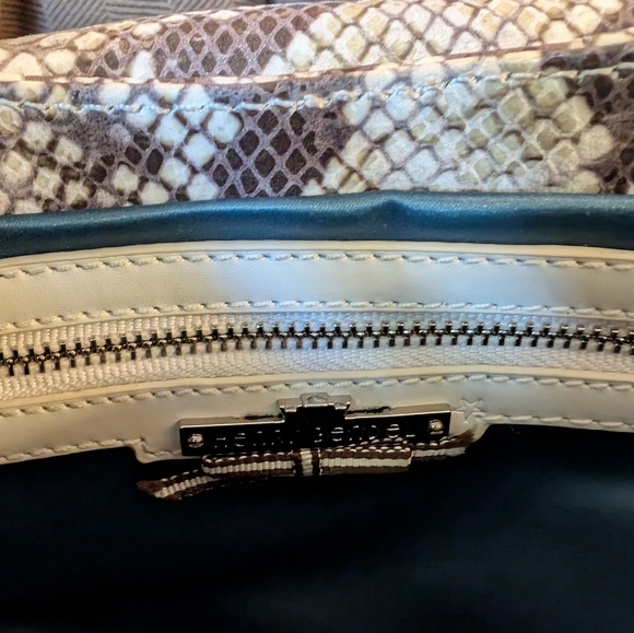 Henri Bendel Python Pattern Shoulder Bag with Silver Chain - Picture 4 of 5